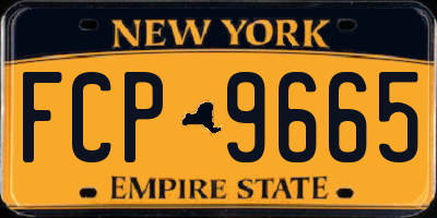 NY license plate FCP9665