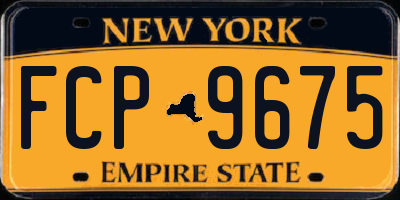 NY license plate FCP9675