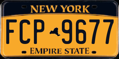 NY license plate FCP9677