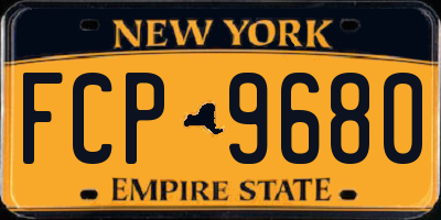 NY license plate FCP9680