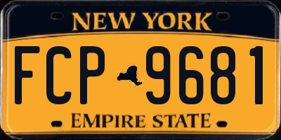 NY license plate FCP9681