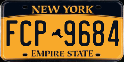 NY license plate FCP9684
