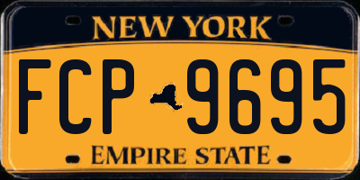 NY license plate FCP9695