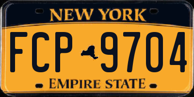 NY license plate FCP9704