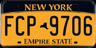 NY license plate FCP9706