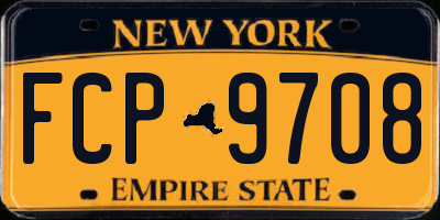 NY license plate FCP9708