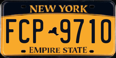NY license plate FCP9710