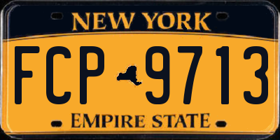 NY license plate FCP9713