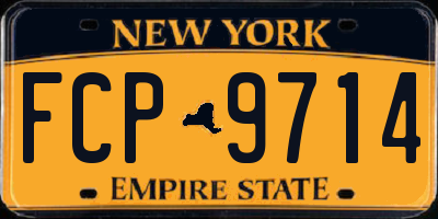 NY license plate FCP9714