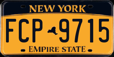 NY license plate FCP9715