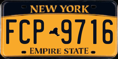 NY license plate FCP9716