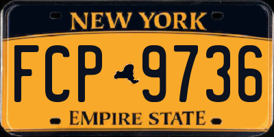 NY license plate FCP9736