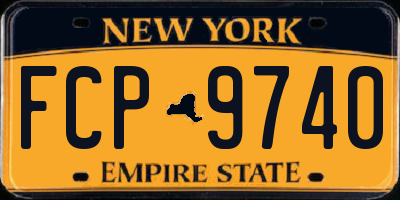 NY license plate FCP9740
