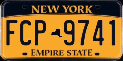 NY license plate FCP9741