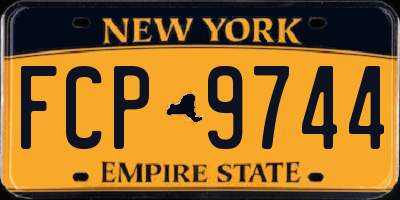 NY license plate FCP9744