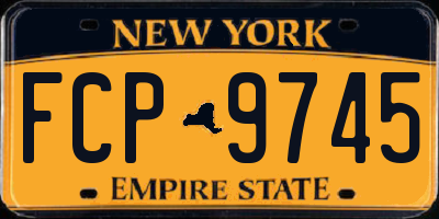 NY license plate FCP9745