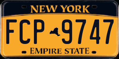 NY license plate FCP9747