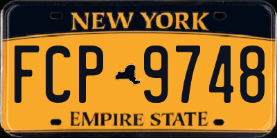 NY license plate FCP9748