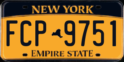 NY license plate FCP9751