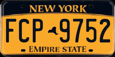 NY license plate FCP9752