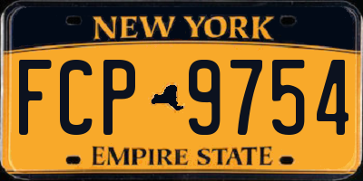NY license plate FCP9754