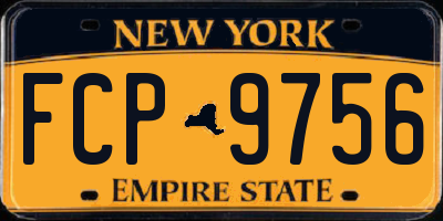 NY license plate FCP9756