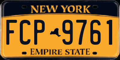 NY license plate FCP9761