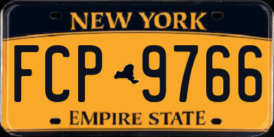 NY license plate FCP9766