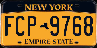 NY license plate FCP9768