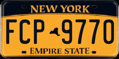 NY license plate FCP9770