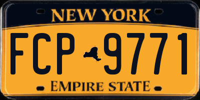 NY license plate FCP9771