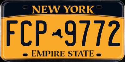 NY license plate FCP9772