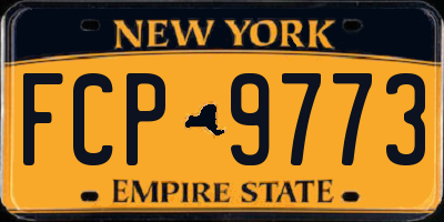 NY license plate FCP9773