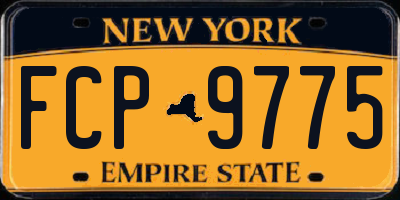 NY license plate FCP9775