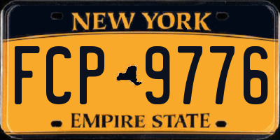 NY license plate FCP9776
