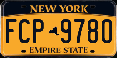 NY license plate FCP9780