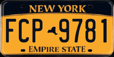 NY license plate FCP9781