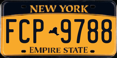 NY license plate FCP9788
