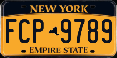 NY license plate FCP9789