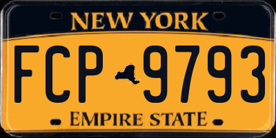 NY license plate FCP9793
