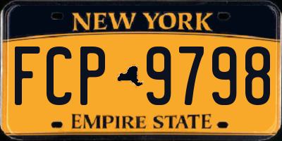 NY license plate FCP9798