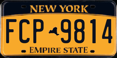 NY license plate FCP9814