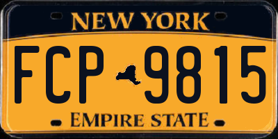 NY license plate FCP9815