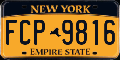 NY license plate FCP9816