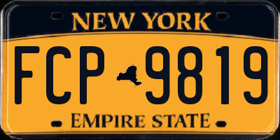 NY license plate FCP9819