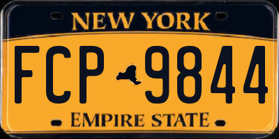 NY license plate FCP9844