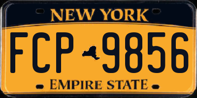 NY license plate FCP9856