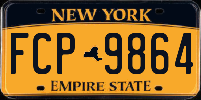 NY license plate FCP9864