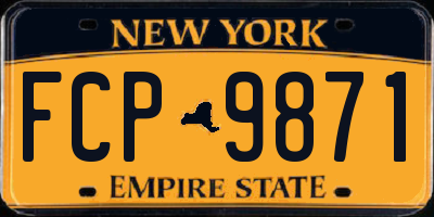NY license plate FCP9871