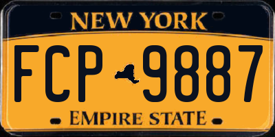 NY license plate FCP9887